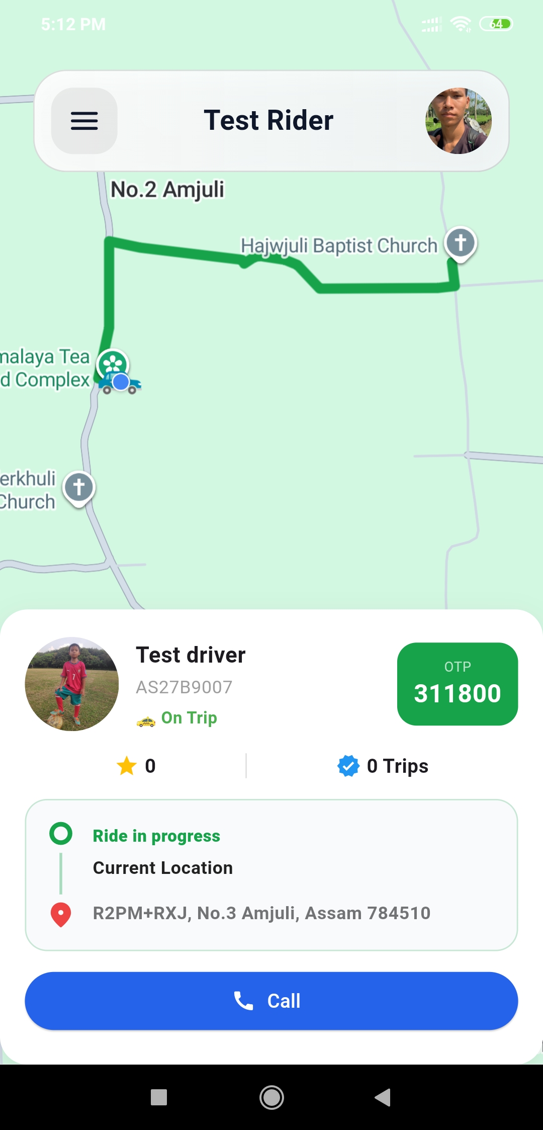 Ridezz app phone preview